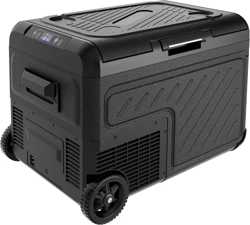 Vista 7 de EUHOMY Refrigerador de 12 voltios, 19 QT (18 L) congelador portátil, enfriador eléctrico -4℉~68℉, refrigerador de auto de 12V con puerta reversible