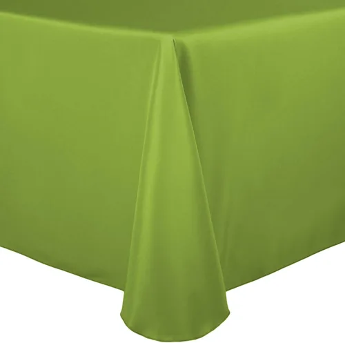 Vista 5 de Ultimate Textile 60 x 102 in Oval Tablecloth Polyester Linen - Machine Washable Stain & Wrinkle Resistant Seamless Design for Dining Events - Aqua