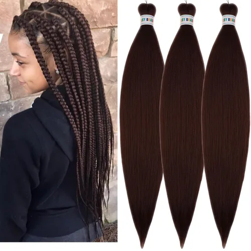 Vista 67 de Cabello trenzado para niños preestirado de 16 pulgadas, color negro para niños, trenzas sin nudos