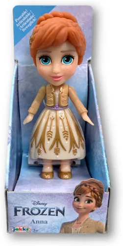Vista 5 de Amarina Empaquetado en caja transparente para regalo, mini muñeca de 3.5 pulgadas, elige entre los 14 personajes de Frozen (Anna Gold) (217584PQ)