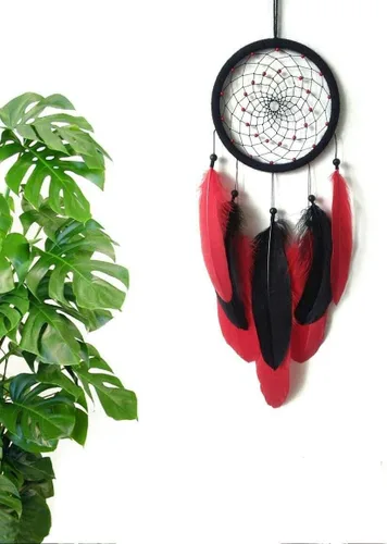 Vista 7 de AWAYTR 100 plumas de ganso natural para manualidades, boda, decoración de fiesta (rojo)