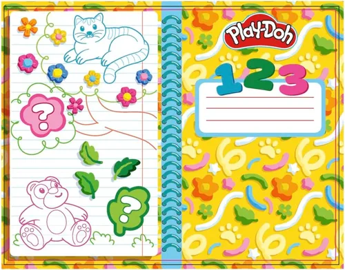 Vista 10 de Play Doh - Juego de aprendizaje creativo que incluye mantel, calcomanías, 5 cortadores de animales, 10 sellos, 3 herramientas y 5 latas de masa