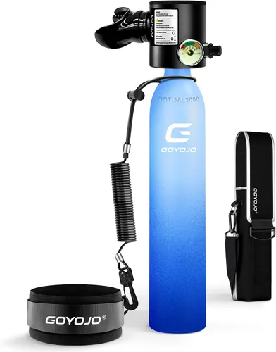 Vista 17 de GOYOJO Mini tanque de buceo de 1L con máscara – Tanque de aire de buceo portátil certificado DOT, presión máxima de 3000 PSI, botella pony