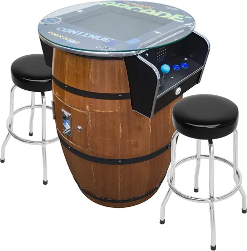 Vista 11 de Creative Arcades - Máquina arcade de tamaño completo de grado comercial estilo barril de vino Estándar/M/L Juegos clásicos 2 joysticks Sanwa