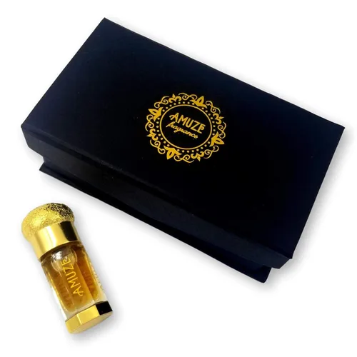 Vista 6 de Golden Mukhalat, 0.4 fl oz - METAL Aceite de perfume premium Aceite Attar Sin alcohol Vegano y libre de crueldad