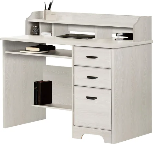 Vista 11 de South Shore Versa - Escritorio para computadora con gabinete, arce gris