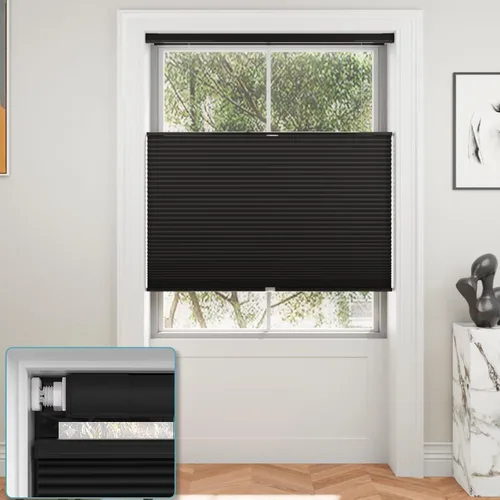 Vista 13 de Myshade Persianas celulares personalizadas de 1.5 pulgadas, sin taladro, sin herramientas, para ventanas de interior, de arriba hacia abajo, fáciles