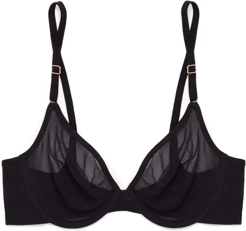 Vista 3 de Smart & Sexy Brasier de malla transparente para mujer