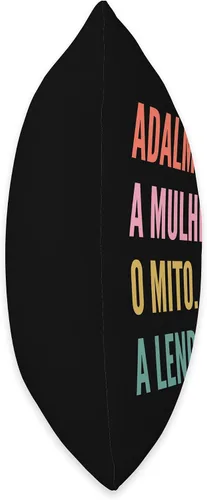 Vista 2 de Designs De Nomes Engraçados Para Mulher Divertido cojín portugués con diseño de nombre Adalmira, 16 x 16 pulgadas, multicolor