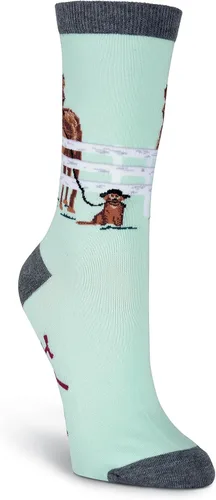 Vista 72 de K. Bell, calcetines retro varsity de lechuga para mujer Adultish (negro)