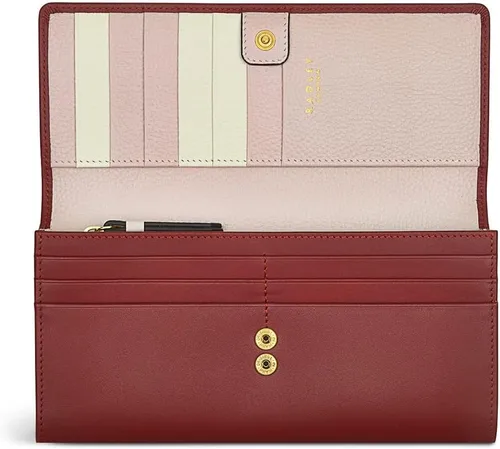 Vista 3 de Radley London Puffy Radley - Cartera grande Flapover, Burdeos, Minimalista