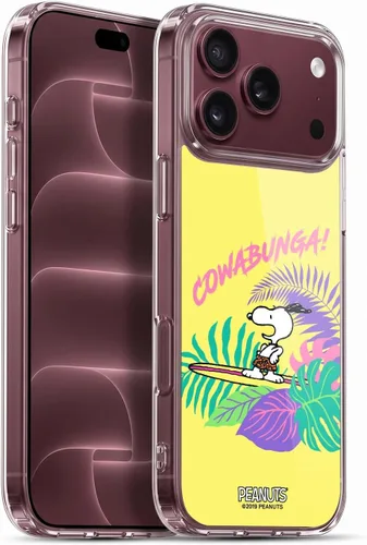 Vista 102 de Head Case Designs Snoopy Aloha Disco - Funda de gel con licencia oficial de Peanuts Surf [protección de grado militar] compatible con Apple iPhone