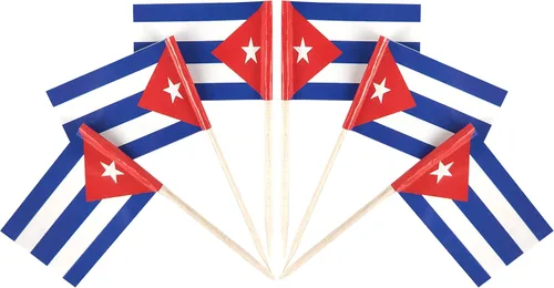 Vista 58 de QQSD Bandera de Albania palillo de dientes Albania Pequeña Bandera para cupcakes, 100