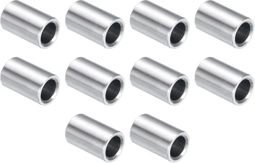 Vista 160 de uxcell 10 piezas de espaciador de acero inoxidable de 3/8" de diámetro interno x 3/4" de diámetro exterior x 1" de longitud, espaciador de rosca