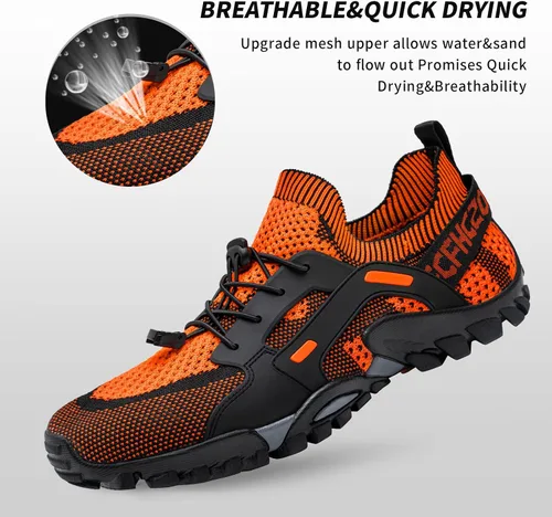 Vista 2 de SOBASO Zapatos de agua para mujeres y hombres, secado rápido, para natación, playa, zapatos acuáticos para deportes acuáticos, buceo, senderismo