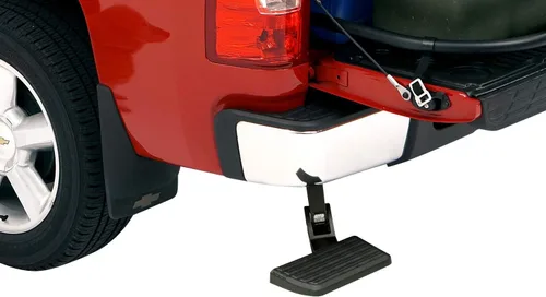 Vista 4 de AMP Research 75306-01A BedStep - Acceso al parachoques trasero negro no compatible con doble escape