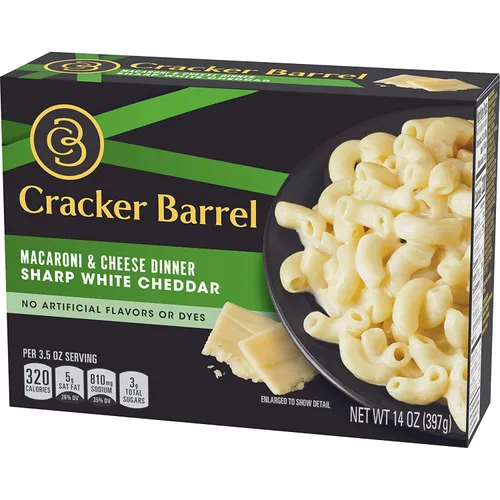 Vista 7 de Macarrones y queso de Cracker Barrel en 3 paquetes variados – Cheddar agudo, Cheddar Havarti y Sharp White Cheddar Flavor, una cena instantánea
