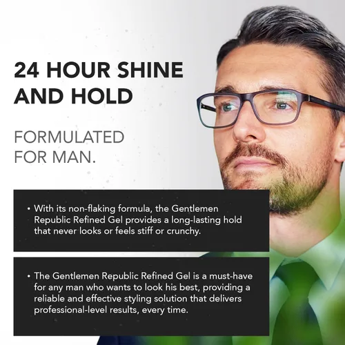 Vista 9 de Gentlemen Republic gel moldeador de cabello Refined resistente y con brillo para acicalamiento y peinado, Blanco, 1