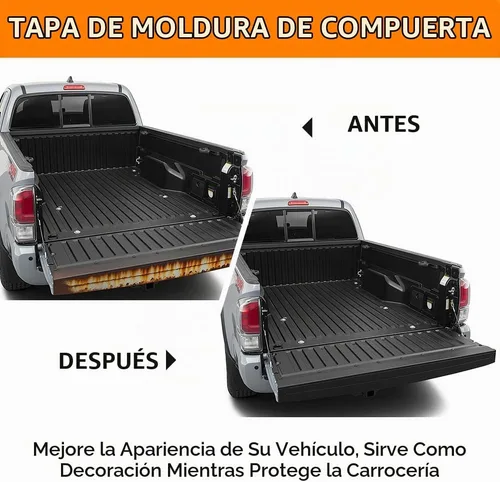 Vista 8 de G-PLUS Protector de portón trasero superior con moldura de textura de alerón, Compatible con Toyota Tacoma 2005 2006 2007 2008 2009 2010 2011 2012