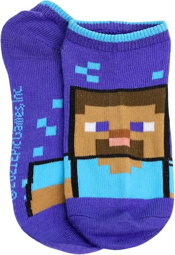 Vista 3 de Minecraft Calcetines de corte bajo para niños paquete de 6 pares
