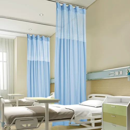 Vista 19 de Fcosie Cortinas divisoras de habitación de hospital con ganchos planos para cubículo, pantalla de privacidad para hospital, clínica médica