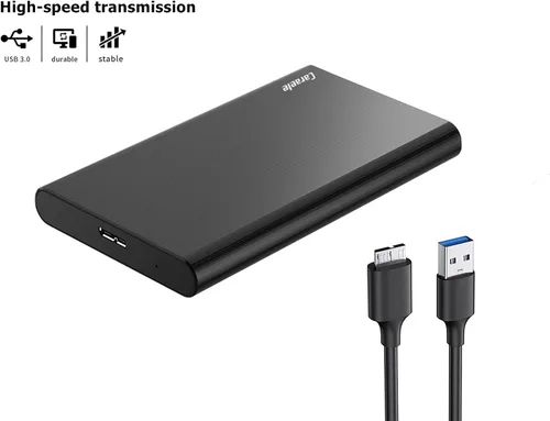 Vista 2 de Disco duro externo portátil ultradelgado de 320 GB, USB 3.0, almacenamiento HDD compatible con PC, computadora de escritorio, laptop, MacBook