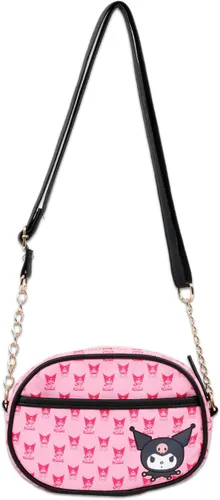 Vista 2 de Sanrio Bolsa Kuromi para niñas de 10 a 12 años - Paquete con bolso cruzado Kuromi, calcomanías, más Paquete de accesorios de viaje Sanrio