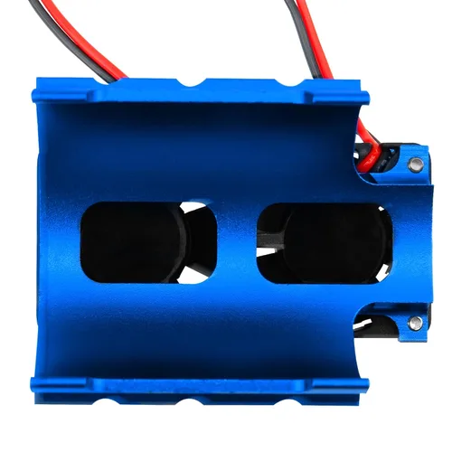 Vista 7 de Ventilador de refrigeración de disipador de calor dual para motor 40-42mm Compatible con 1/7 1/8 Arrma Traxxas coche RC se ajusta a los motores 4068