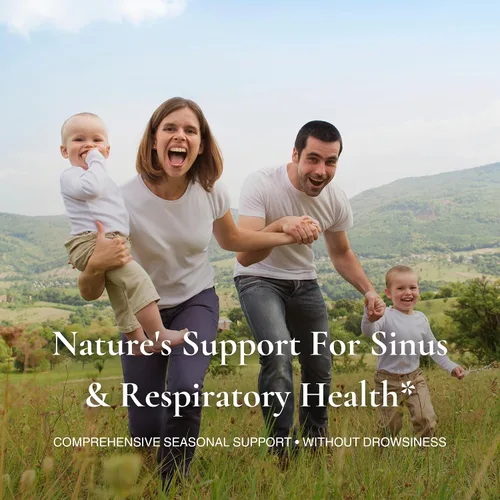 Vista 3 de Utzy Naturals Allurtica Suplemento de apoyo respiratorio y sinusal con quercetina y ortiga Soporte estacional para adultos y niños No