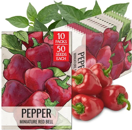 Vista 38 de Seed Needs - Semillas de pimiento arcoíris para plantar verduras, 1 paquete