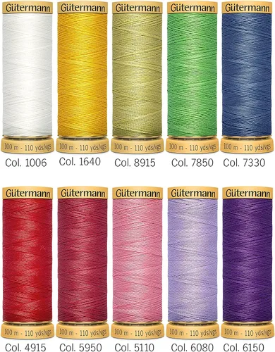 Vista 2 de Gutermann - Juego de hilos de algodón, resorte, 10 carretes