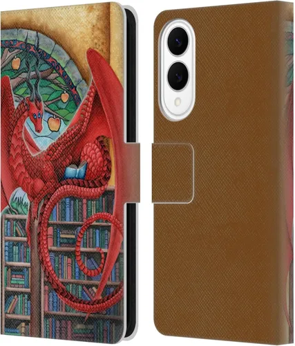 Vista 116 de Head Case Designs Officially Licensed Carla Morrow Galactic Entrancement Dragons Leather Wallet Case Compatible with Samsung Galaxy A07 4G