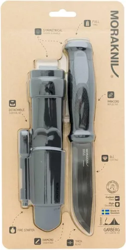 Vista 4 de Morakniv Garberg - Cuchillo de hoja fija de espiga completa con hoja de acero al carbono
