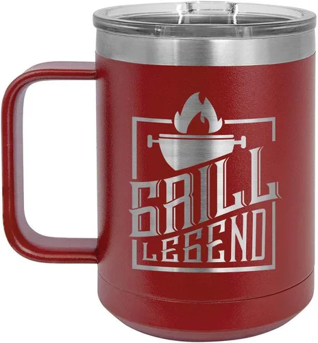 Vista 6 de Grill Legend - Taza de café (15 oz), color negro