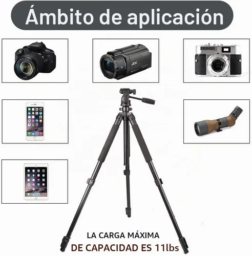Vista 6 de Gosky Trípode - Trípode portátil de viaje para telescopios de visión, binoculares, videocámaras o cámaras SLR (Pro (61 pulgadas)
