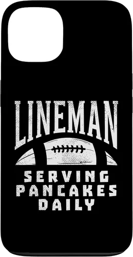Vista 7 de Funda de regalo para iPhone 16 Ofensive Lineman Serving Pancakes Daily Football