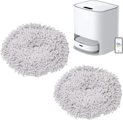 Vista 2 de TOPINCN 2 almohadillas para fregona para aspiradora, accesorio de fregona eléctrica, paño para trapeador Dreame W10 W10 PRO repuesto para fregona