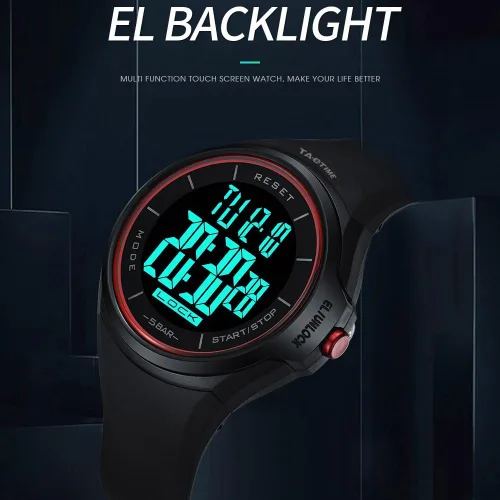 Vista 4 de TACTIME Reloj digital - Pantalla táctil, pantalla de números grandes, reloj deportivo al aire libre