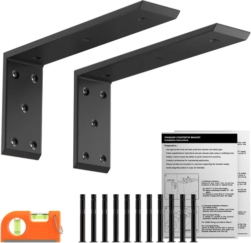 Vista 8 de Soportes de soporte de encimera de 20 pulgadas, paquete de 4, soportes Negro