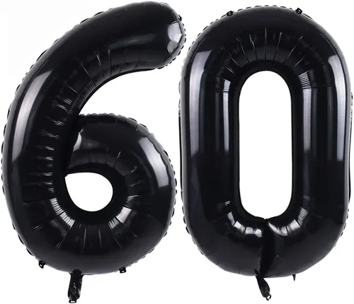 Vista 50 de Globos de números grandes, negros, de 40 pulgadas