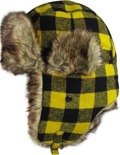 Vista 3 de Leñador a cuadros Aviador Trapper Sombrero Trooper Ear Flaps Ushanka Esquimal Frío