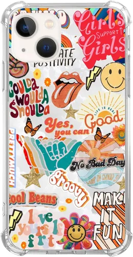 Vista 13 de Funda retro vintage de Papá Noel para iPhone 15, diseño de dibujos animados Kawaii de invierno para niñas, niños, mujeres y hombres, funda única