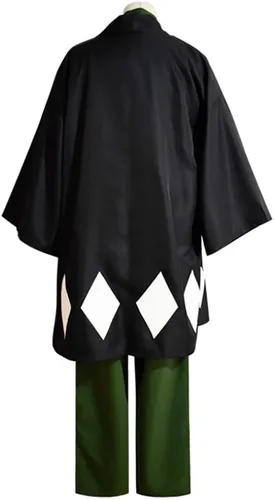 Vista 4 de Men Costume Outfit Kimono Uniform Cloak Anime Full Set With Hat Suit Urahara Kisuke