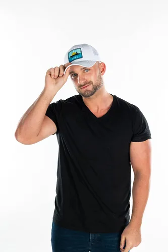 Vista 7 de Funky Junque Gorra de béisbol para hombre y mujer, con parche de malla al aire libre, ajuste ajustable, retro, transpirable