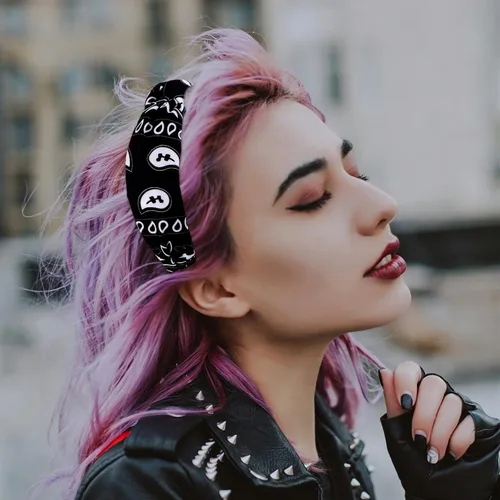 Vista 5 de Jaciya 10 Pack Paisley Bandana Knotted Headbands Turban Style Hair Bands Non-Slip Retro Head Wraps for Adult Women Casual Daily Outfit & Streetwear