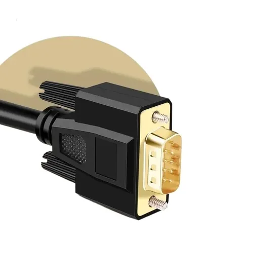 Vista 6 de Cable de extensión de 9 pines DB9 Serial RS232 COM, cable de datos COM de grado industrial hembra a hembra a macho, cable blindado de 9 pines