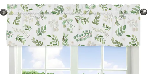Vista 7 de Sweet Jojo Designs Cenefa de ventana de jardín floral bohemio para niña de flores, tratamiento de cortina para habitación de bebé, habitación