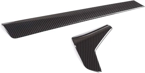 Vista 6 de ABS consola central del coche tablero decoración panel ajuste para BMW G20 G28 325li 3 serie 2019 2020 (fibra de carbono)