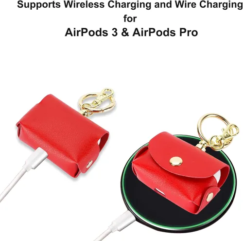Vista 7 de Bocasal Una elegante funda tipo cartera cruzada para iPhone 14 Pro Max + una funda delgada de cuero para AirPods Pro