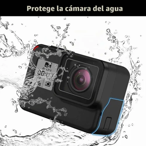 Vista 6 de Puerta lateral de repuesto para GoPro Hero 7 Negro USB-C HDMI Case Cubierta lateral Reparación Accesorios de cámara (negro)